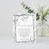 Carte de remerciement de sympathie BUDGET. Feuille (Debout devant)