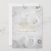 Carte de remerciement de sympathie Daffodils Gold  (Dos)