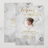 Carte de remerciement de sympathie Daffodils Gold  (Devant / Derrière)