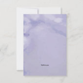 Carte de remerciement de sympathie florale indigo (Dos)