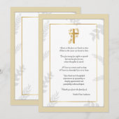 Carte de remerciement de sympathie religieuse (Devant / Derrière)