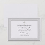 Carte de remerciement de sympathie simple (texturé (Devant / Derrière)