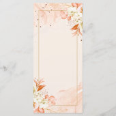 Carte de remerciement de table céleste florale ora (Dos)
