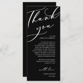 Carte de remerciement de table de dîner de romance (Devant / Derrière)