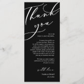 Carte de remerciement de table de dîner de romance (Devant)