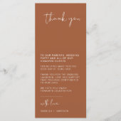 Carte de remerciement de table de mariage noir mod (Devant)