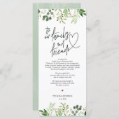 Carte de remerciement de table moderne romantique (Devant / Derrière)