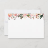 Carte de remerciement de tasse à thé avec des fleu (Dos)