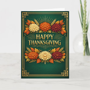 Carte de remerciement de Thanksgiving florale Art 