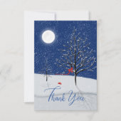 Carte de remerciement de veille de Noël de la forê (Devant)