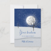 Carte de remerciement de veille de Noël de la forê (Dos)