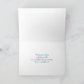 Carte de remerciement demoiselle d'honneur Fleurs (Intérieur)