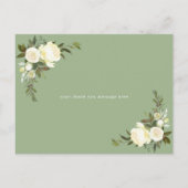 carte de remerciement demoiselle d'honneur fleurs (Dos)