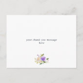 carte de remerciement demoiselle d'honneur florale (Dos)