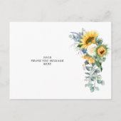 carte de remerciement demoiselle d'honneur tournes (Dos)