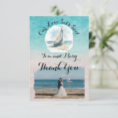 Carte de remerciement Départ en mer (Debout devant)