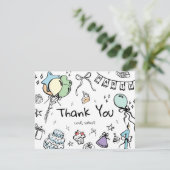 Carte de remerciement dessinée à la main (Debout devant)