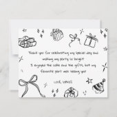 Carte de remerciement dessinée à la main (Dos)