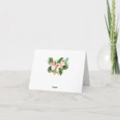 Carte de remerciement d'été aux feuilles tropicale (Dos)