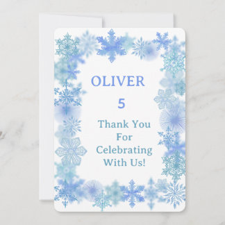 Carte de remerciement d'hiver, Merci minimaliste f