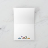 Carte de remerciement dinosaure pour l'anniversair (Intérieur)