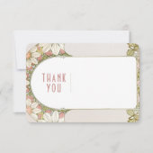 Carte de remerciement d'insertion de marguerite ro (Devant)