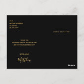 Carte de remerciement diplômé noir confettis or (Dos)