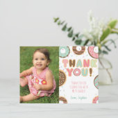 Carte de remerciement Donut avec photo (Debout devant)