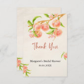 Carte de remerciement "Doux comme une pêche" (Devant / Derrière)