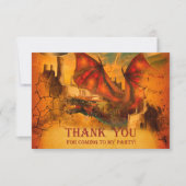 Carte de remerciement Dragon (Devant)
