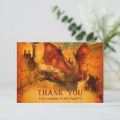 Carte de remerciement Dragon (Debout devant)