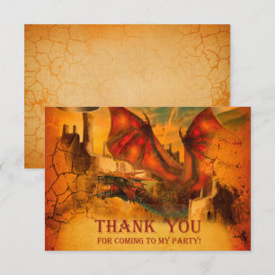 Carte de remerciement Dragon