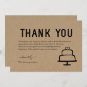 Carte de remerciement drôle de gâteau gratuit (Devant / Derrière)