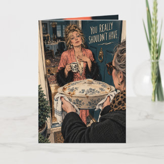 Carte de remerciement drôle | Plat à casserole ret