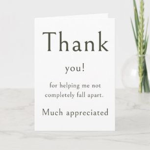 Carte de remerciement drôle pour un ami au travail