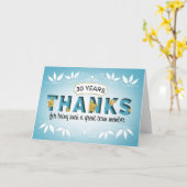Carte de remerciement du 30e anniversaire de l'emp (Fleur jaune)