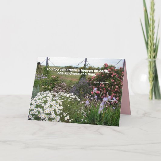 Carte de remerciement du Jardin de bonté Ciel sur (Devant)