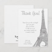 Carte de remerciement d'un appartement à Paris pou (Devant / Derrière)