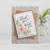 Carte de remerciement écrite à la main (Debout devant)