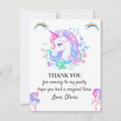 Carte de remerciement éditable pour fête d'anniver (Devant)