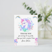Carte de remerciement éditable pour fête d'anniver (Debout devant)