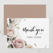 Carte de remerciement élégante (Devant / Derrière)