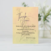 Carte de remerciement élégante (Debout devant)