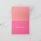 Carte de remerciement élégante à monogramme rose p (Intérieur)