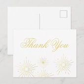 Carte de remerciement élégante à motif de feu d'ar (Devant / Derrière)