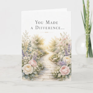 Carte de remerciement élégante aquarelle de jardin