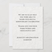 Carte de remerciement élégante avec fleurs blanche (Dos)