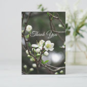 Carte de remerciement élégante de floraison printa (Debout devant)