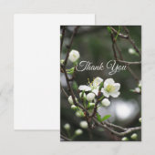 Carte de remerciement élégante de floraison printa (Devant / Derrière)