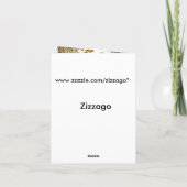 Carte de remerciement élégante Elite Damassé blanc (Dos)